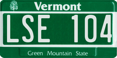 VT license plate LSE104