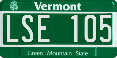 VT license plate LSE105