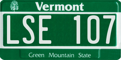 VT license plate LSE107