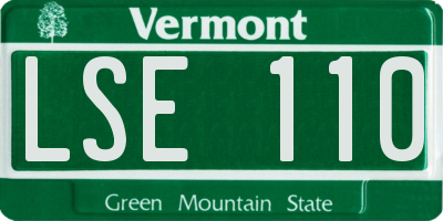 VT license plate LSE110