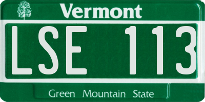 VT license plate LSE113