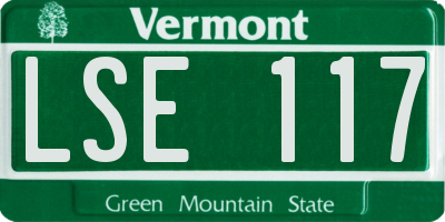 VT license plate LSE117