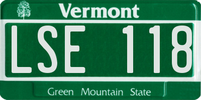 VT license plate LSE118