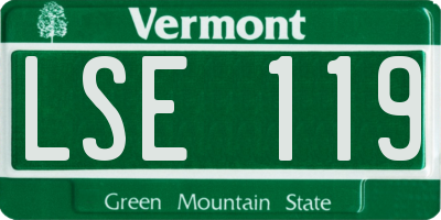 VT license plate LSE119
