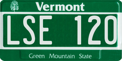 VT license plate LSE120
