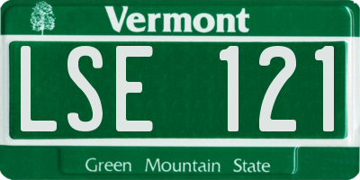 VT license plate LSE121