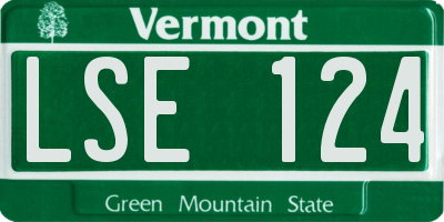 VT license plate LSE124