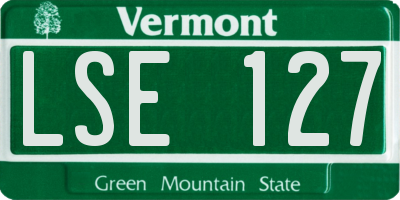 VT license plate LSE127