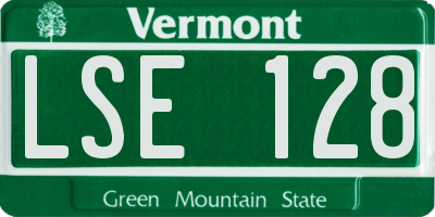 VT license plate LSE128