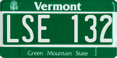 VT license plate LSE132