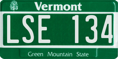 VT license plate LSE134