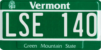 VT license plate LSE140