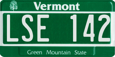 VT license plate LSE142