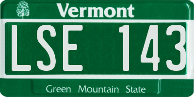 VT license plate LSE143