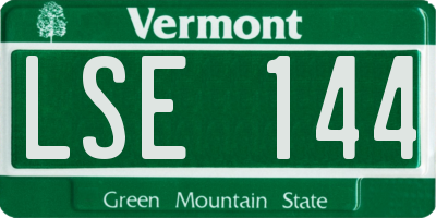 VT license plate LSE144