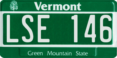VT license plate LSE146
