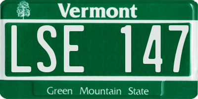VT license plate LSE147