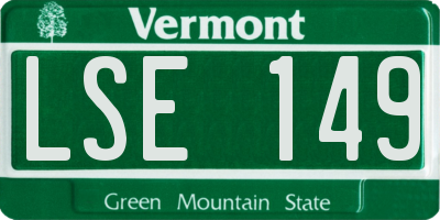 VT license plate LSE149