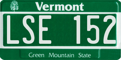 VT license plate LSE152