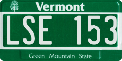 VT license plate LSE153