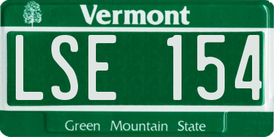 VT license plate LSE154