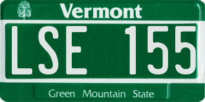 VT license plate LSE155
