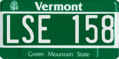VT license plate LSE158