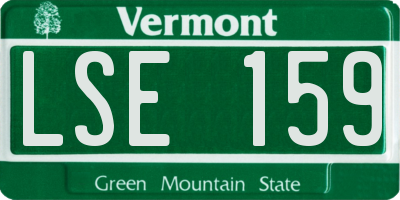VT license plate LSE159