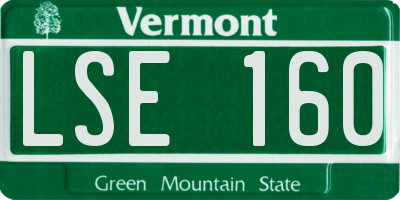 VT license plate LSE160