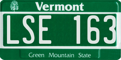 VT license plate LSE163
