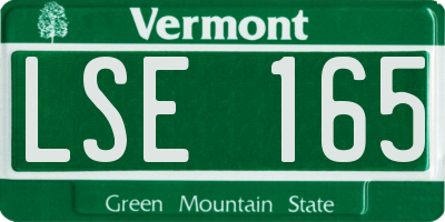 VT license plate LSE165