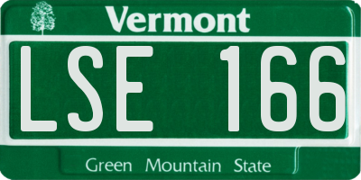 VT license plate LSE166