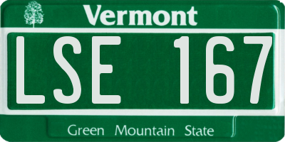 VT license plate LSE167