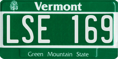 VT license plate LSE169