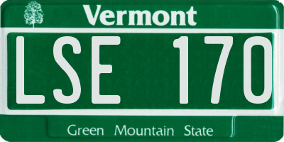 VT license plate LSE170