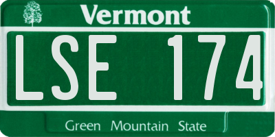VT license plate LSE174