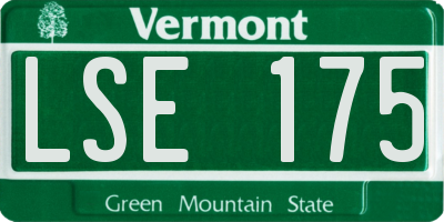 VT license plate LSE175