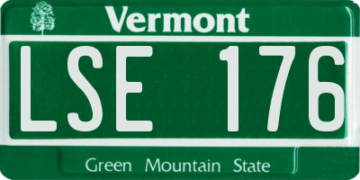 VT license plate LSE176