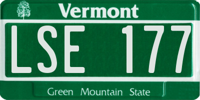 VT license plate LSE177