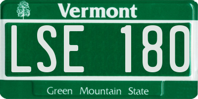 VT license plate LSE180