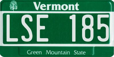 VT license plate LSE185