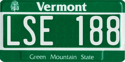 VT license plate LSE188
