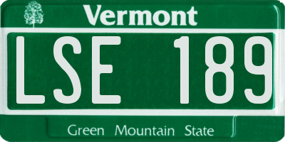 VT license plate LSE189