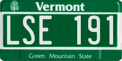 VT license plate LSE191