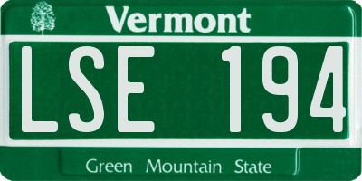VT license plate LSE194