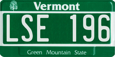 VT license plate LSE196