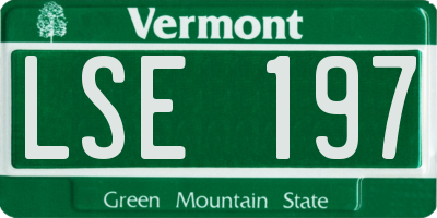 VT license plate LSE197