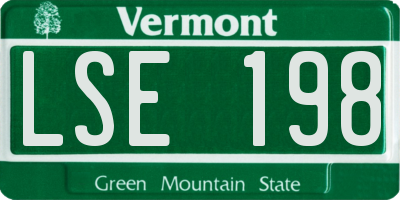 VT license plate LSE198