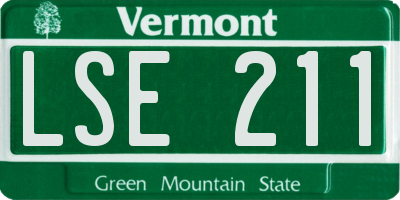 VT license plate LSE211