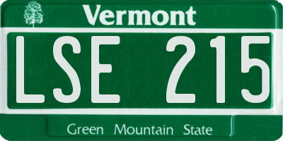 VT license plate LSE215